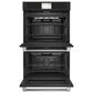 Cafe 2-Piece Kitchen Package with Matte Black 30" Smart Built-In Convection Double Wall Oven and Stainless Steel 30" Electric Cooktop, , large