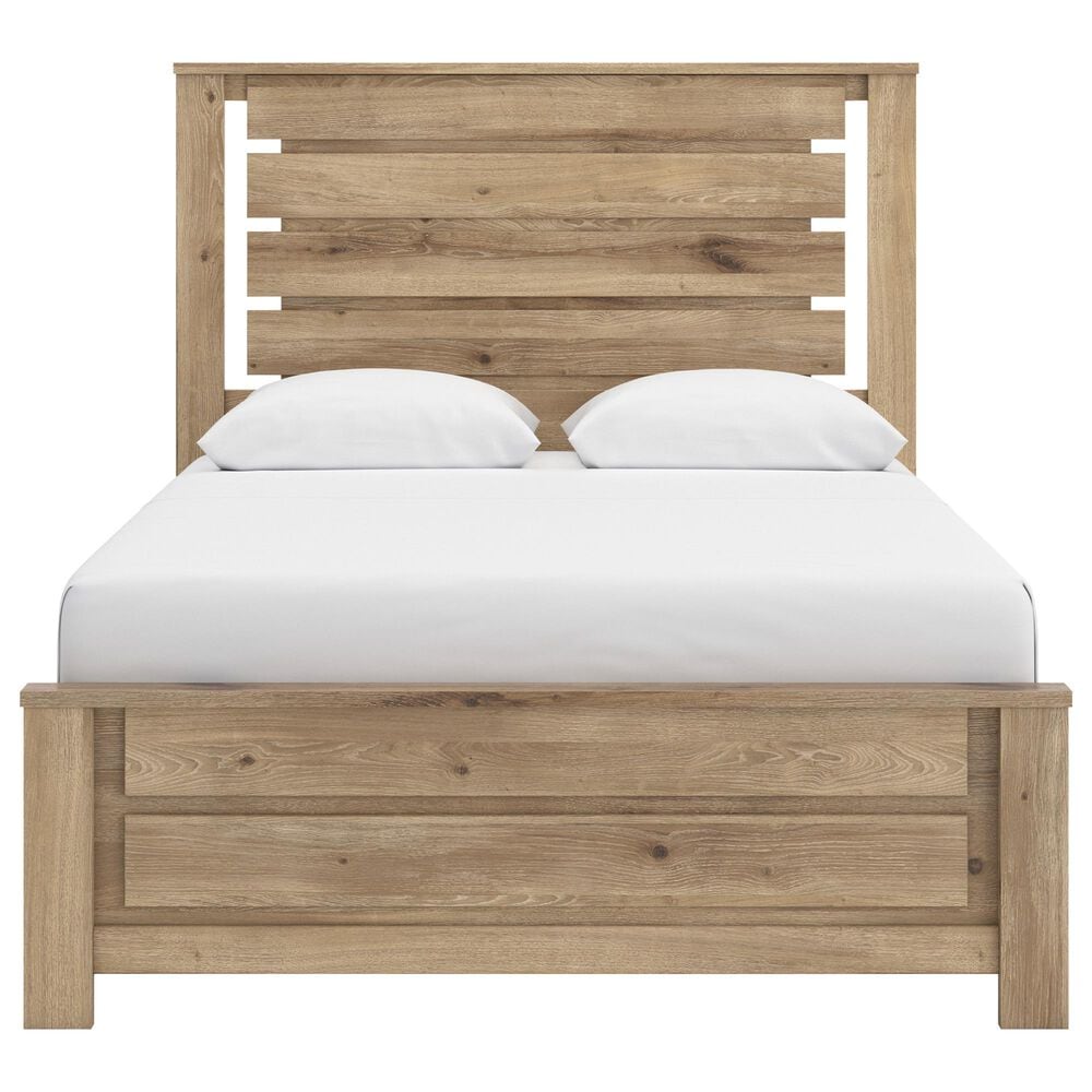 Ashley Brozmont Queen Panel Platform Bed in Natural Brown, , large