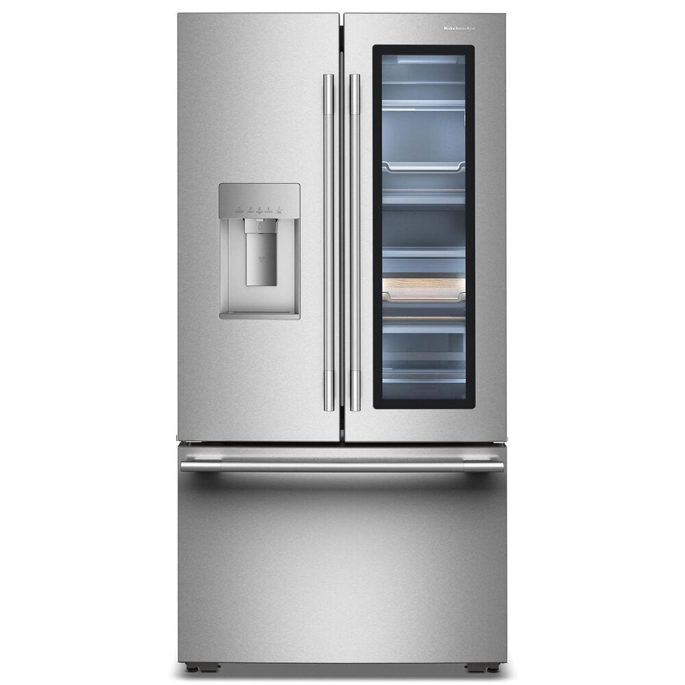KitchenAid 23.8 Cu. Ft. Counter-Depth French Door Refrigerator with ClearVue in Printshield Stainless Steel, , large