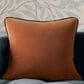 Loloi Liza 18" Square Throw Pillow in Rust, , large