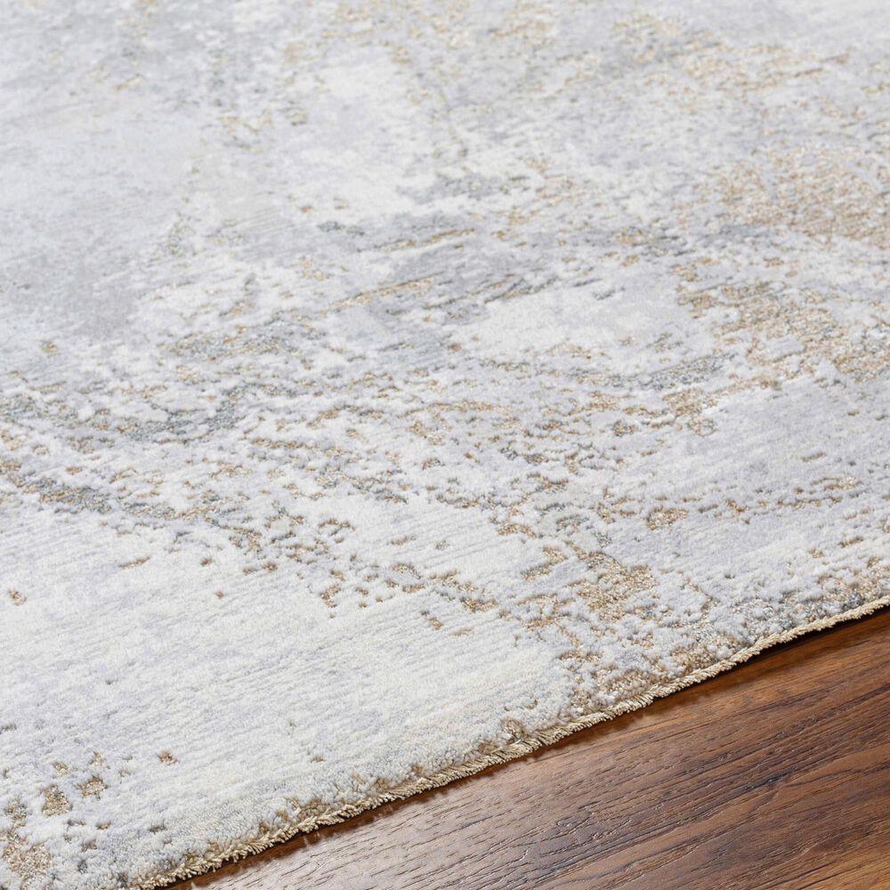 Surya Brunswick Cream, Taupe, Tan, Light Slate, Blue and Gray 6'7" x 9'6" Area Rug, , large