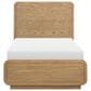 St Claire Home Margot Twin Platform Panel Bed in Desert oak and Cloud White, , large