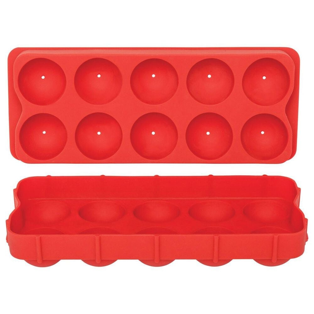 HIC Kitchen Cannonball Ice Tray in Dark Red, , large