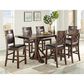 Frankfurt Furniture Dining Table and 6 Dining Side Chairs in Cherry Finish, , large