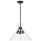 Golden Lighting Malta 3-Light Pendant in Matte Black, , large