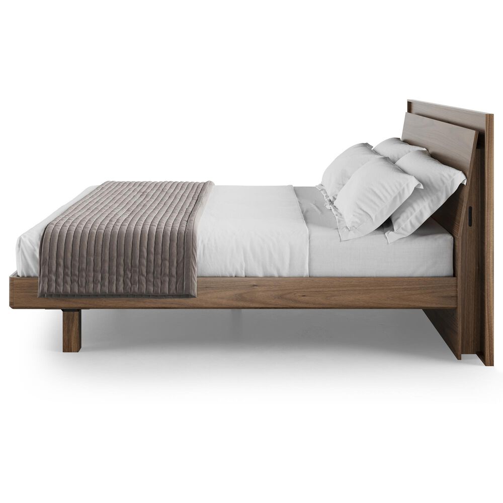 BDI Kava King Platform Bed in Natural Walnut with Lighting and USB Ports
, , large