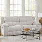 Simeon Collection Buster Manual Dual Reclining Sofa in Opal Taupe Velvet, , large