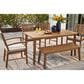 Ashley Janiyah Patio Dining Bench in Light Brown, , large