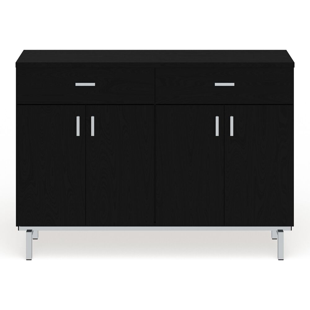Furniture of America Belcher Buffet in Black and Silver, , large