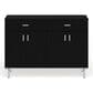 Furniture of America Belcher Buffet in Black and Silver, , large
