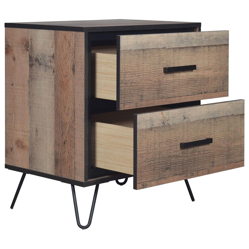 New Heritage Design Elk River 4-Piece Queen Bedroom Set in Rustic Brown and Black, , large