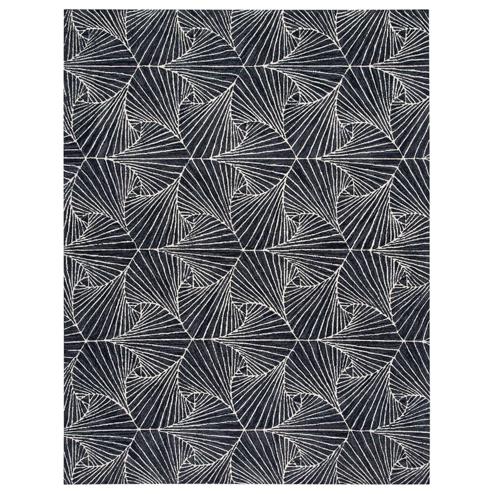 Safavieh Micro-Loop MLP174H 8" x 10" Charcoal and Ivory Area Rug, , large