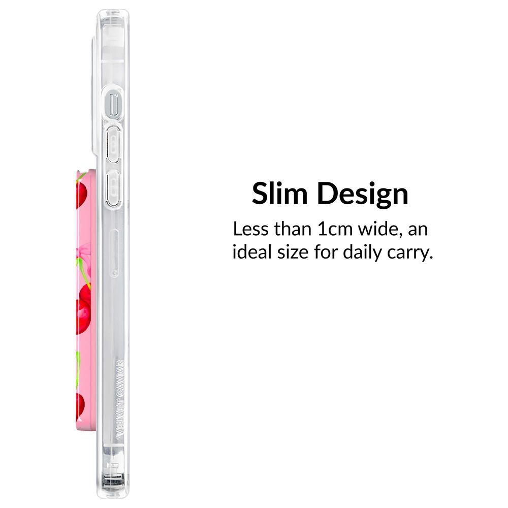 Velvet Caviar MagSafe Phone Wallet in Sweet Cherry, , large