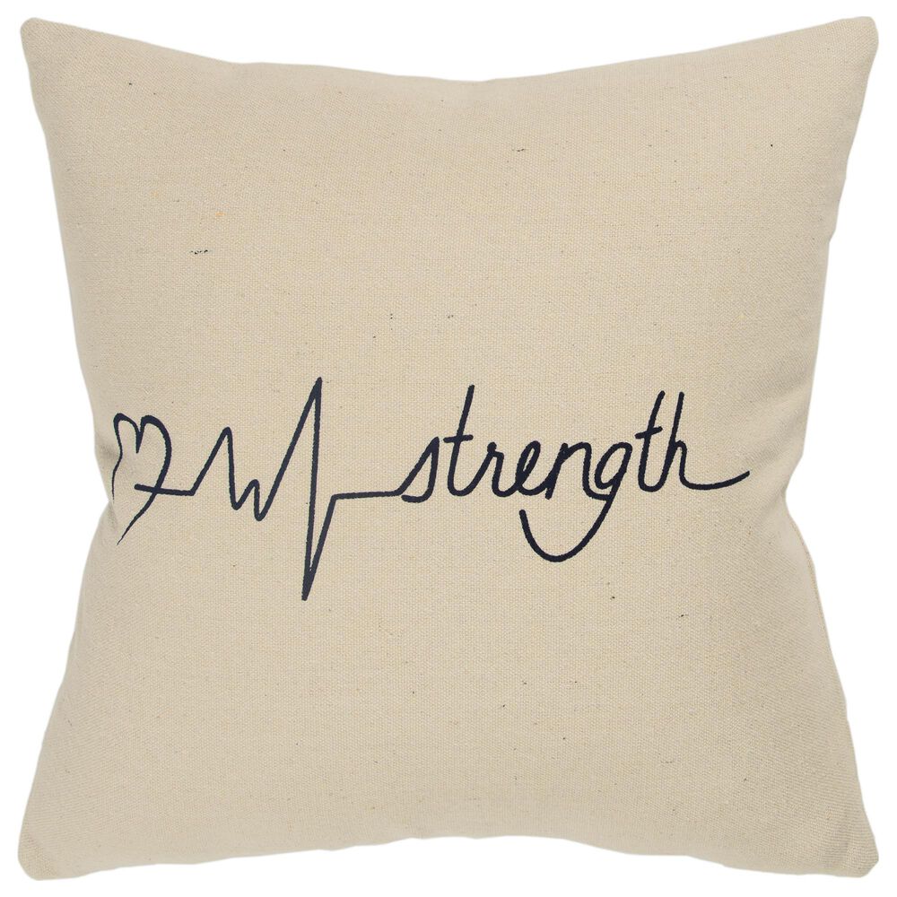 Rizzy Home Sentiment 20" Down Filled Pillow in Natural, , large