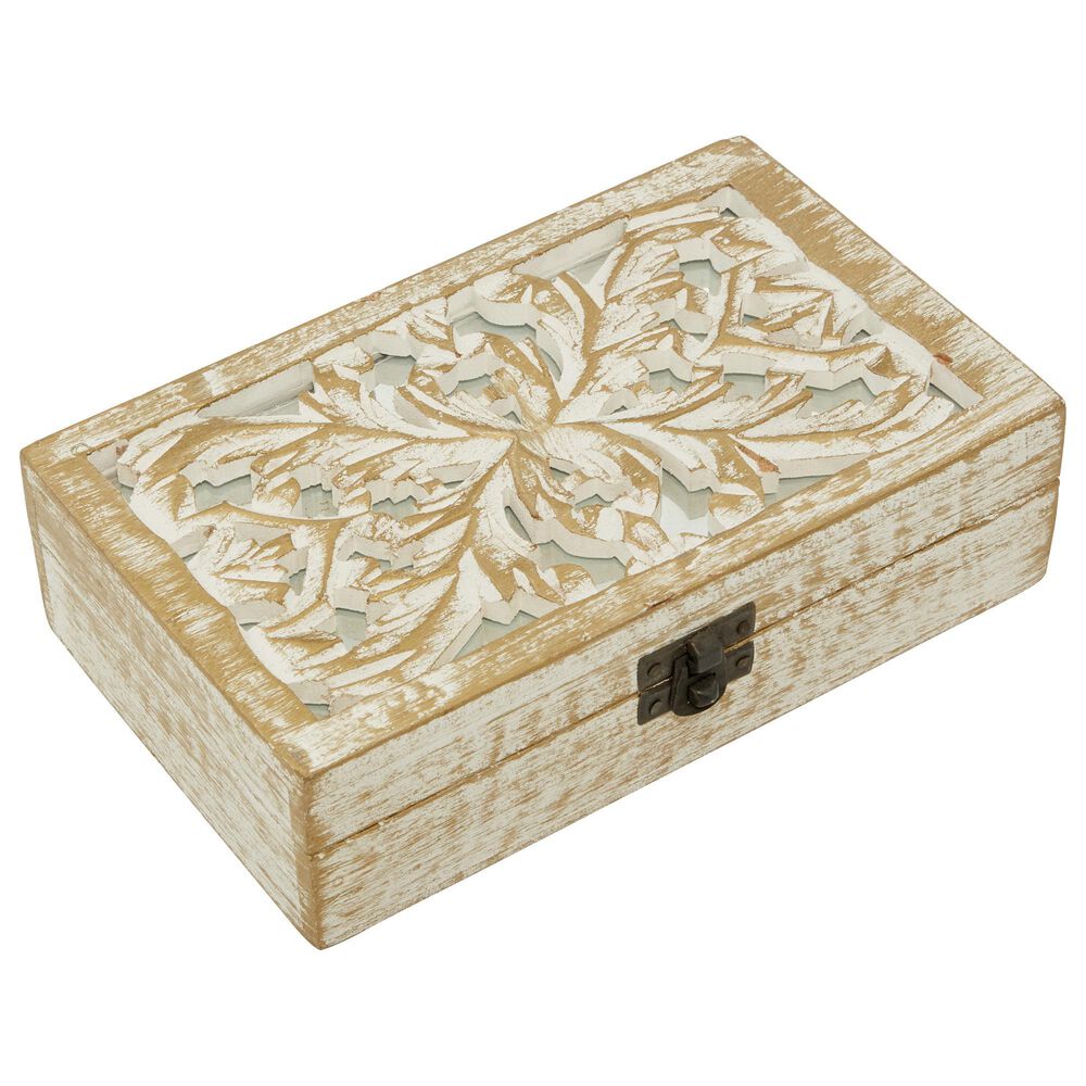 Maple and Jade Coastal Box in White and Brown &#40;Set of 3&#41;, , large