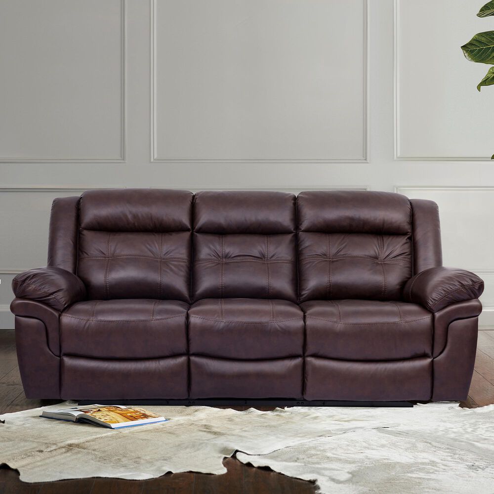 Blue River Marcel Manual Reclining Sofa in Dark Brown, , large