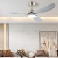 HOMLUX 52" Indoor Ceiling Fan with LED Light in Silver, , large
