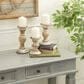 Maple and Jade 6", 8", 10" Decorative Candle Holder in Light Brown (Set of 3), , large