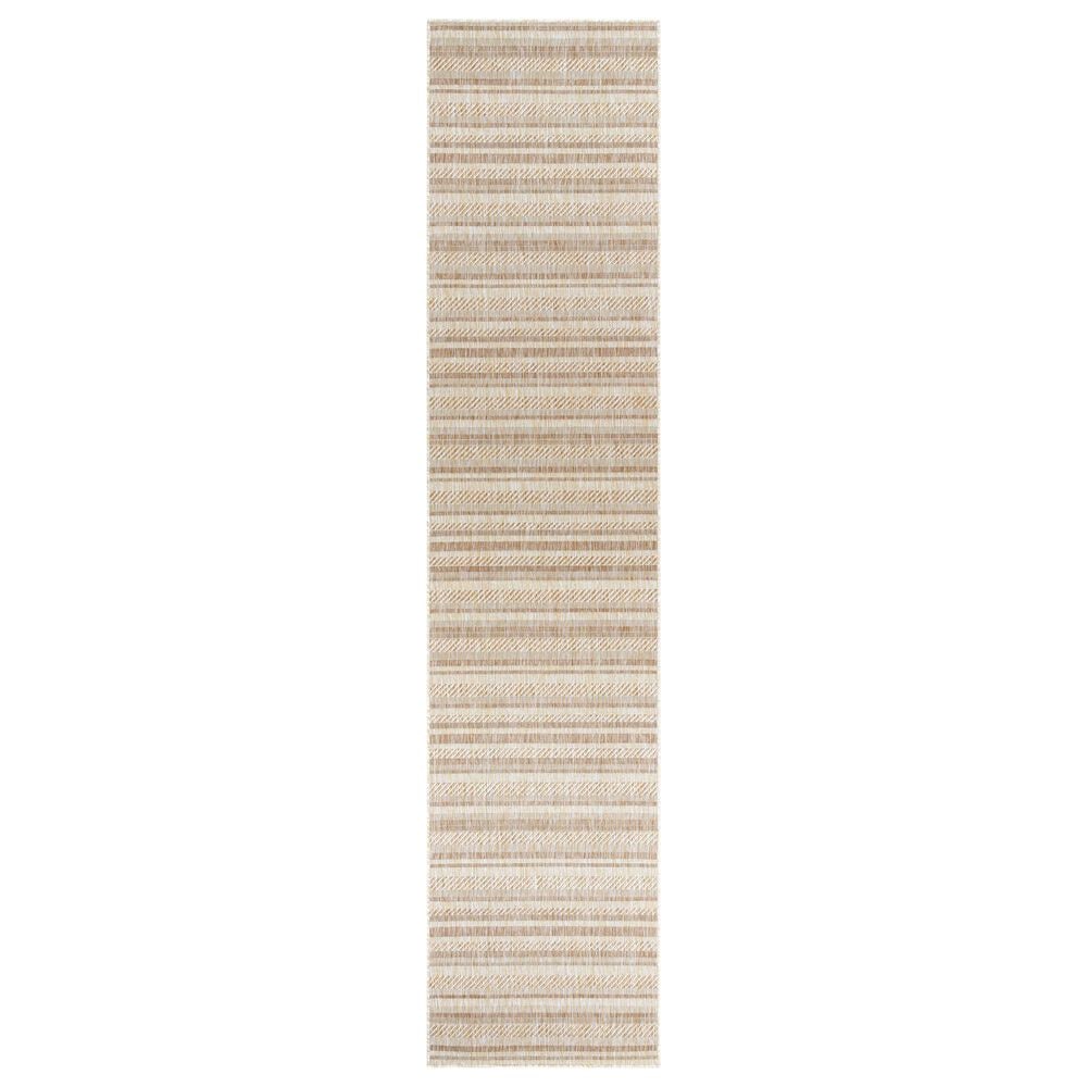 Surya Eagean EAG-2409 Light Beige, Brown, Cream and Light Brown 2"7" x 12" Indoor/Outdoor Runner, , large