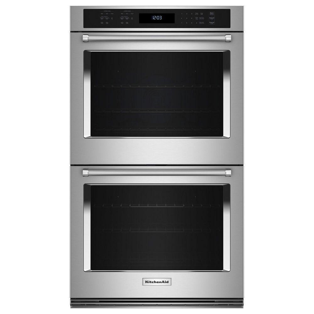 KitchenAid 27" Double Electric Wall Oven with Air Fry Mode in Stainless Steel, , large