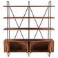 Home Trends & Design Verbania 4-Shelf Bookshelf in Pecan Brown, , large
