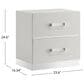 New Heritage Europa 2 Drawer Nightstand in White, , large