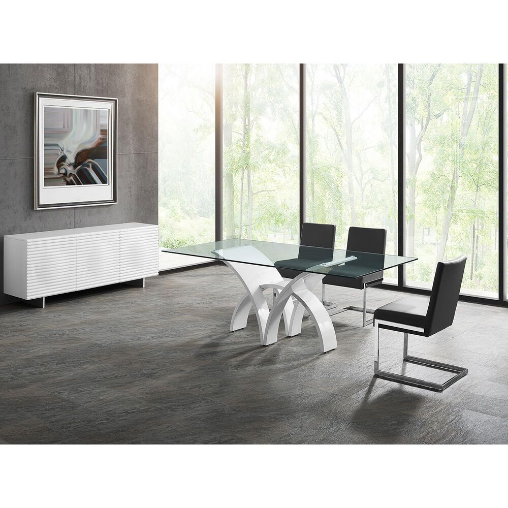 Casablanca Moon Buffet Server in White Lacquer, , large