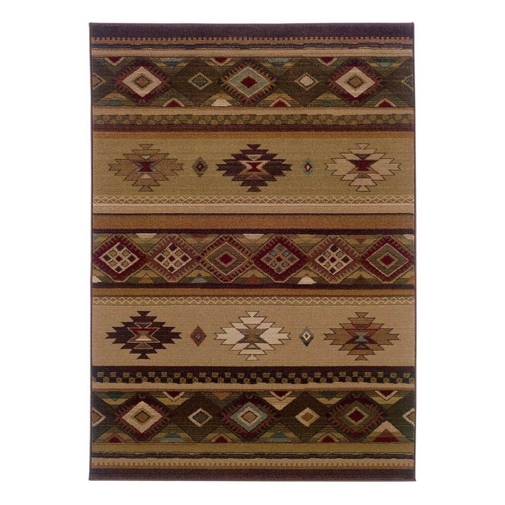 Oriental Weavers Genesis 90J 4' x 5'9" Brown Area Rug, , large