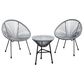 Hearth and Haven Acapulco 3-Piece Outdoor Bistro Set in Gray, , large