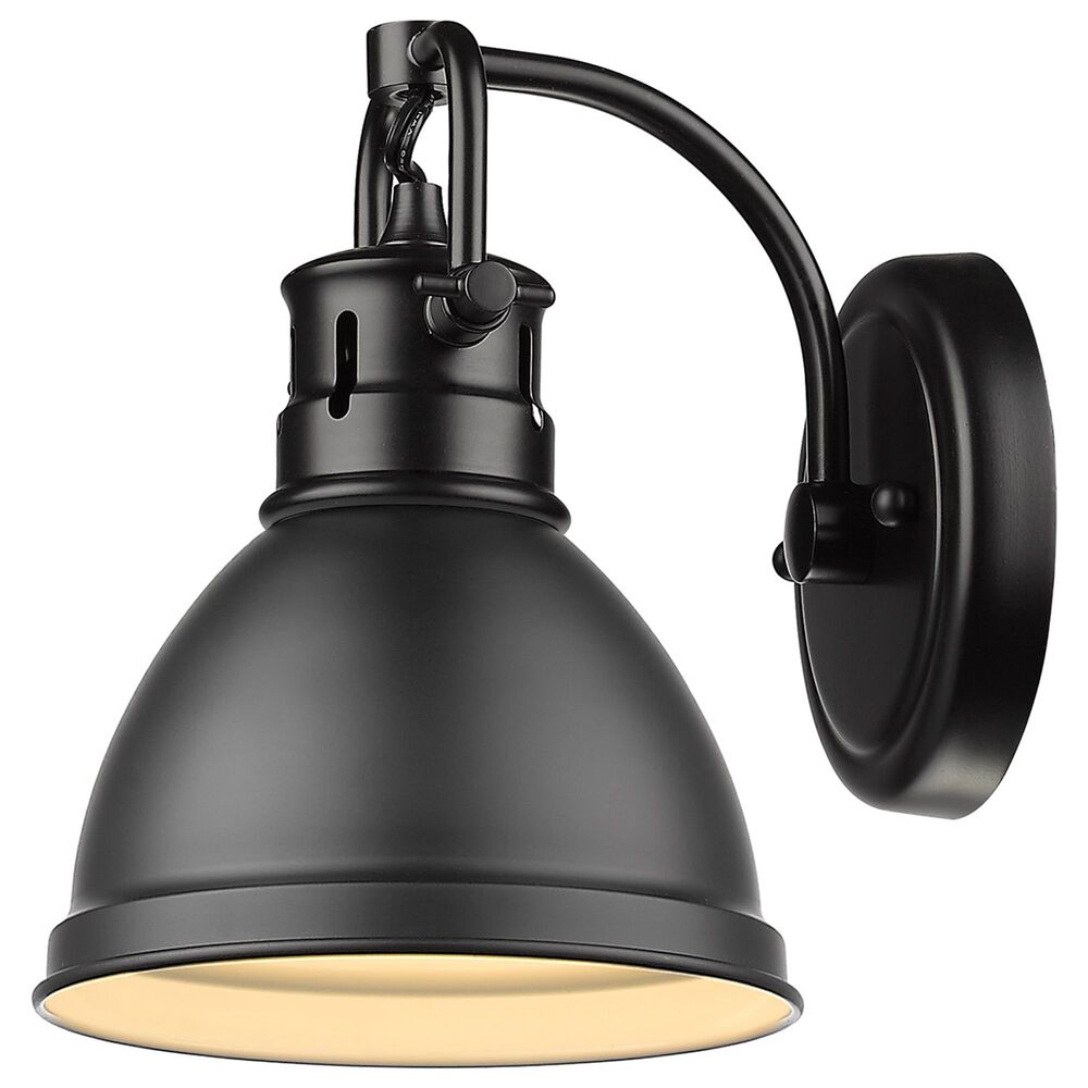 Golden Lighting Duncan 1-Light Bath Vanity in Matte Black, , large