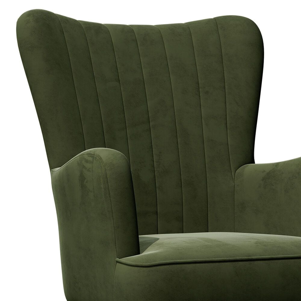 Emerald Home Furnishings Amera Accent Chair in Dark Green, , large