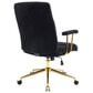 Rta Products Llc Elegant Textured Boucle Office Chair with Padded Arms in Black, , large