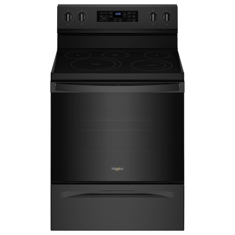 Whirlpool 5.3 Cu. Ft. Electric Range 5-in-1 Air Fry Oven in Black, , large
