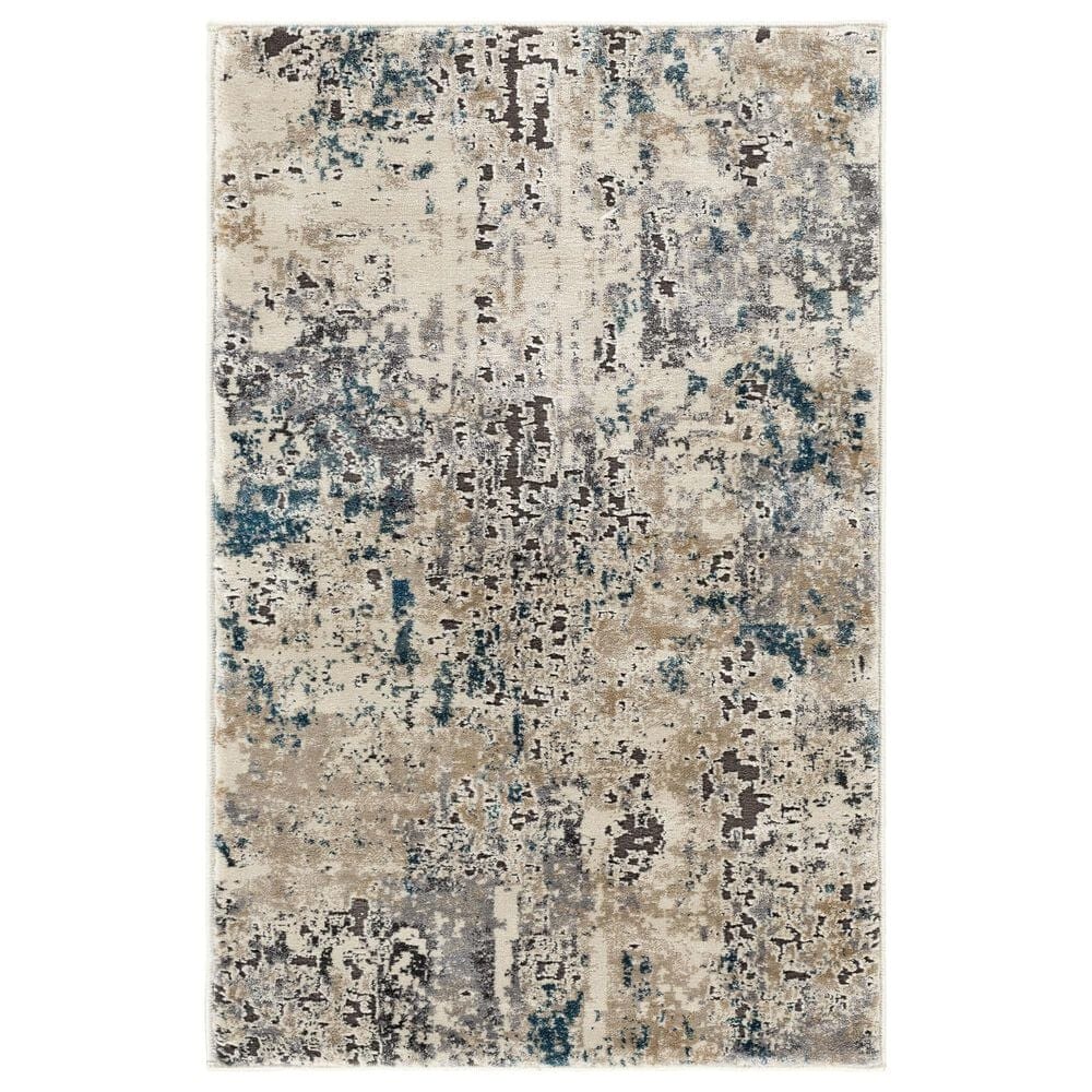 Surya Pune PUN-2301 Tan, Charcoal, Light Beige, Dark Brown, Black, Deep Teal and Sky Blue 2" x 2"11" Area Rug, , large