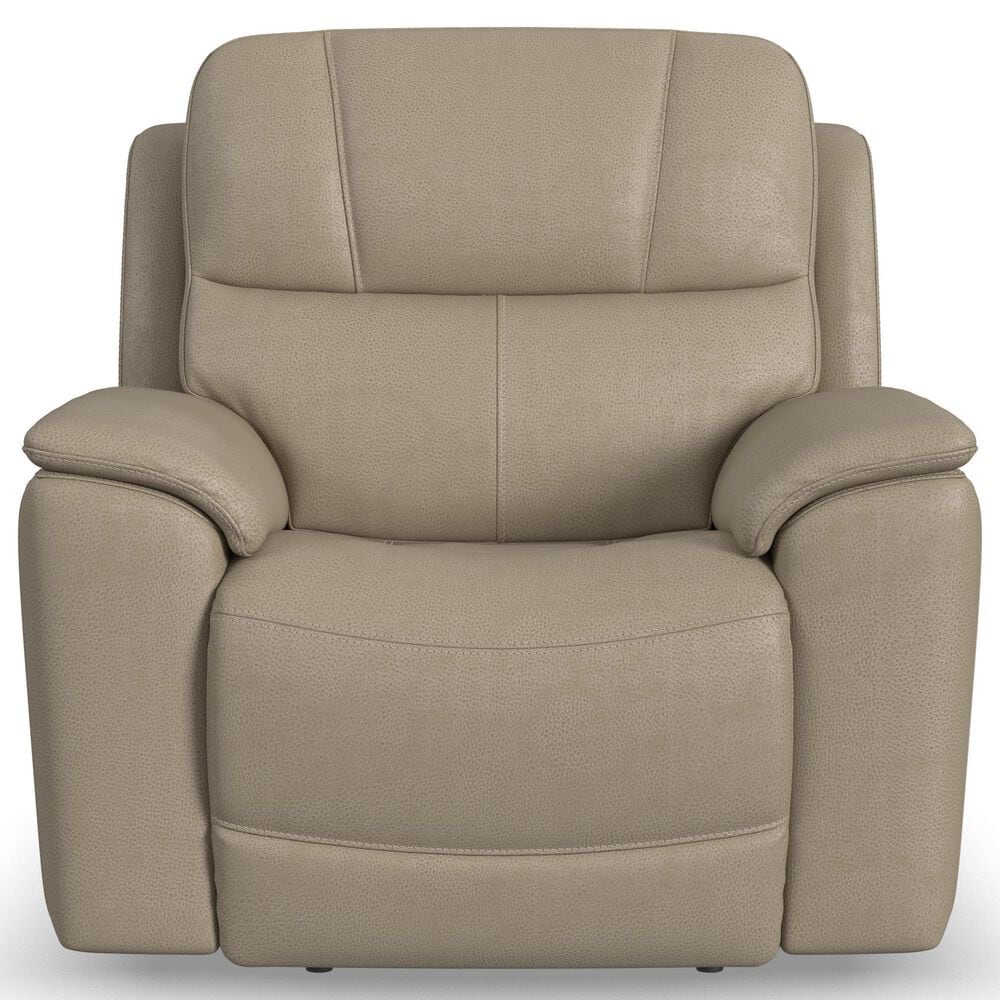 Flexsteel Crew Power Recliner with Power Headrest and Lumbar in Pebble, , large