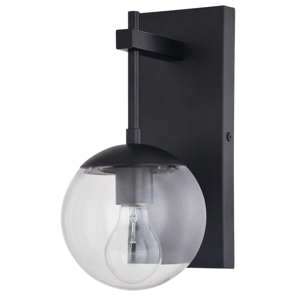 Vaxcel Keeler 12" 1-Light Outdoor Wall Sconce in Matte Black, , large