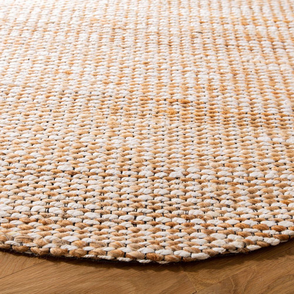 Safavieh Marbella 4&#39; Round Natural and Ivory Area Rug, , large