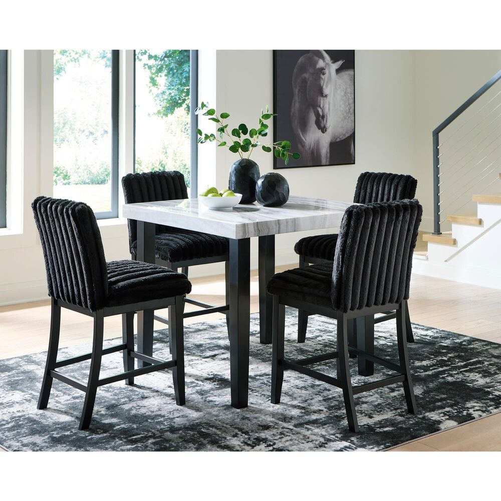Ashley Mervannie Counter Height Dining Table in Gray and Black - Table Only, , large