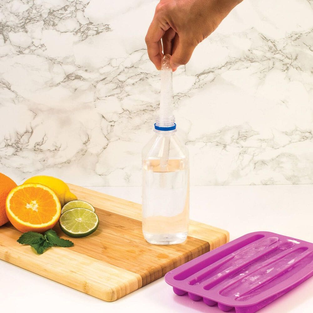 HIC Kitchen Water Bottle Ice Tray and Mold in Purple, , large