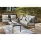 Ashley Visola Stationary Loveseat with Cushion in Gray, , large