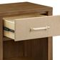 DaVinci Eloise Nightstand with Sand Upholstered Drawer in Natural Walnut, , large