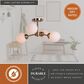 Vaxcel Orbit 4-Light Semi Flush Mount in Muted Brass, , large