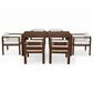 Hearth and Haven 7-Piece Outdoor Dining Set with Beige Cushions in Mocha, , large