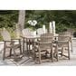 Ashley Seacliff Beach 7-Piece Patio Counter Height Dining Set in Medium Brown, , large