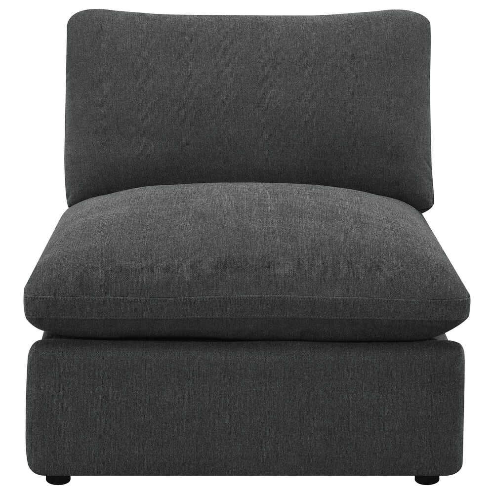 Coaster Collins Modular Armless Chair in Dark Grey, , large