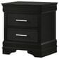 Crown Mark Amalia 2-Drawer Nightstand in Black, , large