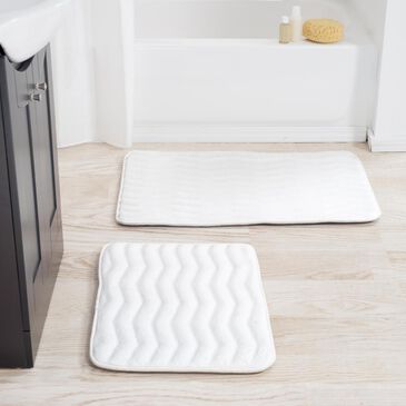 Timberlake Lavish Home 2 Piece Memory Foam Bath Mat Set, , large