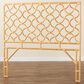 Baxton Studio Kalcya Queen Standalone Headboard in Light Honey, , large