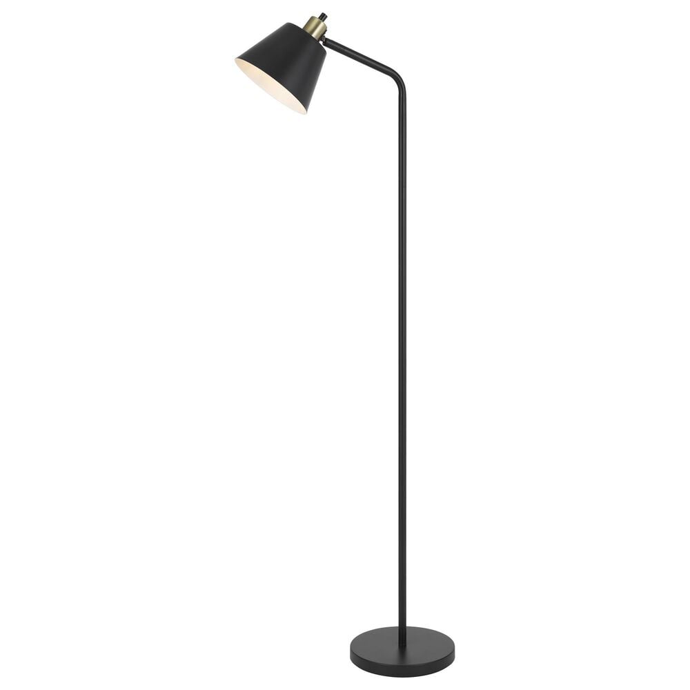 Cal Lighting BrassLine Floor Lamp in Matte Black, , large