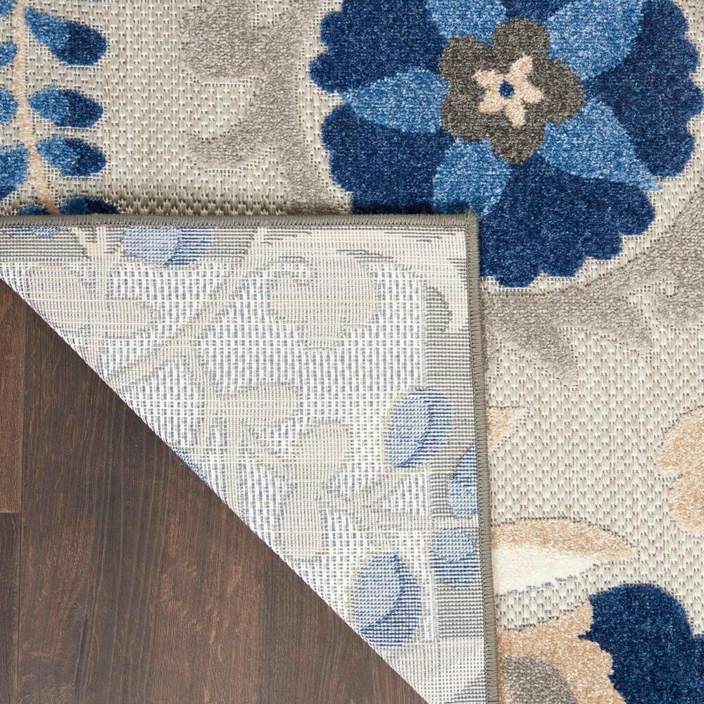 Nourison Aloha 2&#39;8&quot; x 4&#39; Natural and Blue Indoor/Outdoor Area Rug, , large